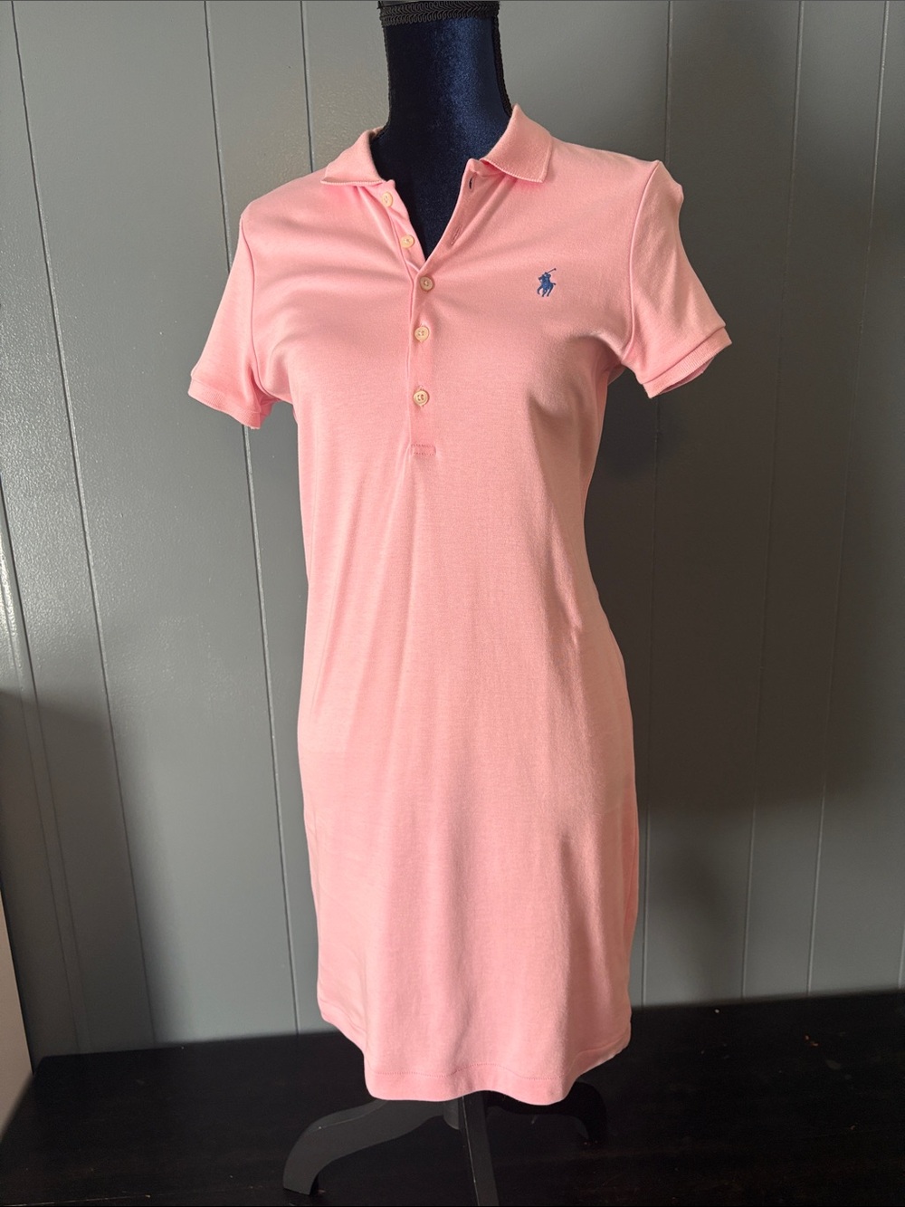 Ralph Lauren Light Pink Polo Dress with Blue Pony
